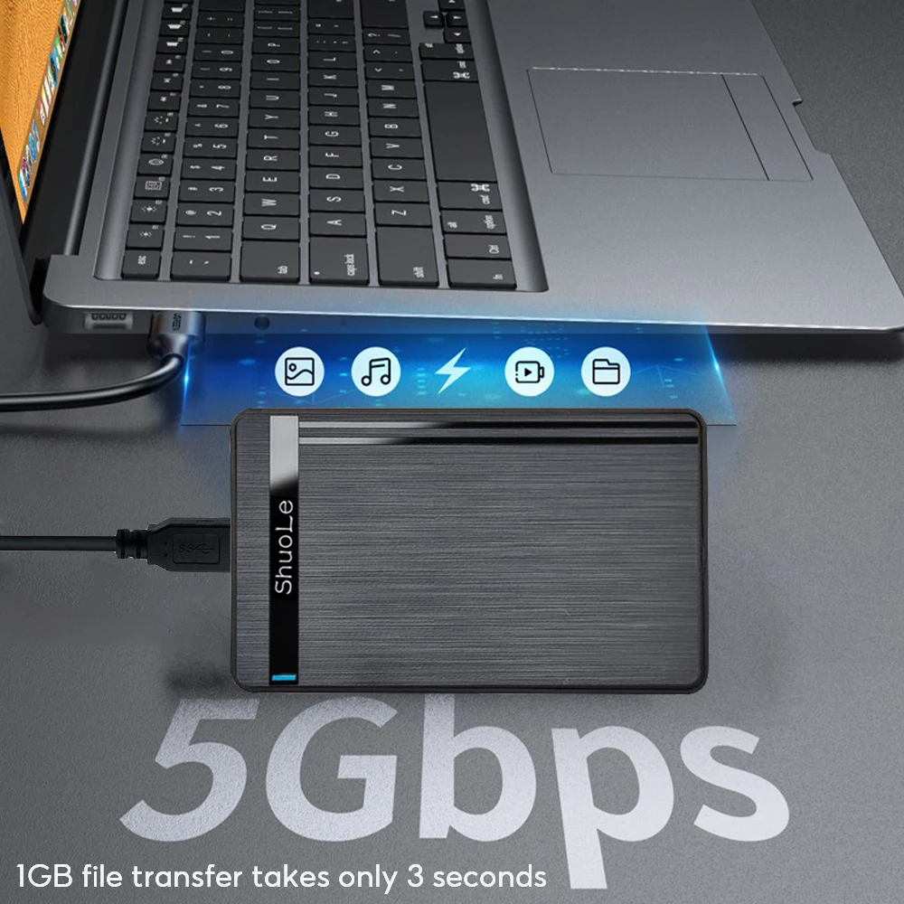Porta serial mecânica de estado sólido ssd de 2.5 polegadas sata caixa de disco rígido micro interface sem ferramentas usb 3.0 móvel externo