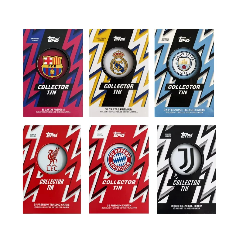 Genuine Topps Cards 2025-26 Team Boxes for Barcelona Manchester City Real Madrid Yamal Mbappé and Haaland Trading Cards