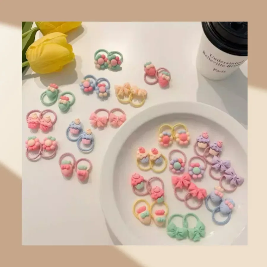 30PCS Girls Hair Ties & Braiding Strings, Super Elastic Seamless Hair Bands for Hairstyling & Braids