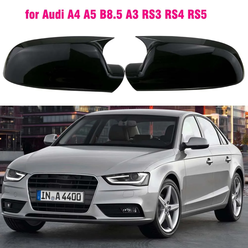 

Rearview Side Wing Mirror Caps Cover For Audi A3 RS3 8P A4 RS4 A5 RS5 B8 2011 2012 2013 2014 2015 2016