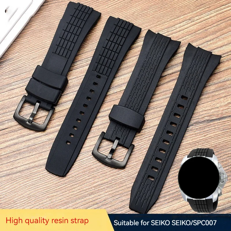 26mm Silicone watch band for Seiko VELATURA/SRH SRH006/SPC007 series Watch strap Waterproof Rubber sports Watch strap