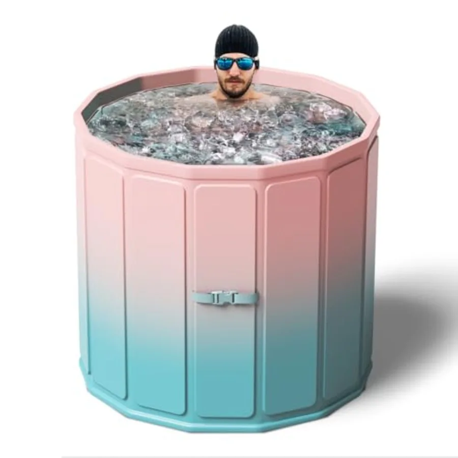 

Портативная складная ванна для ледяных ванн, большой размер (77 галлонов), для быстрого восстановления мышц, для дома, улицы, спортзалов, быстрое открытие без установки.