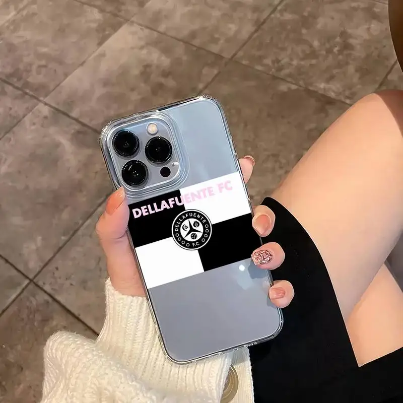 Dellafuente F C Phone Case For Iphone 14 12 13 11 Xr X Xs Max Mini Pro Max 6 6 S 7 8 Plus Se2022 2020 Transparent Cover