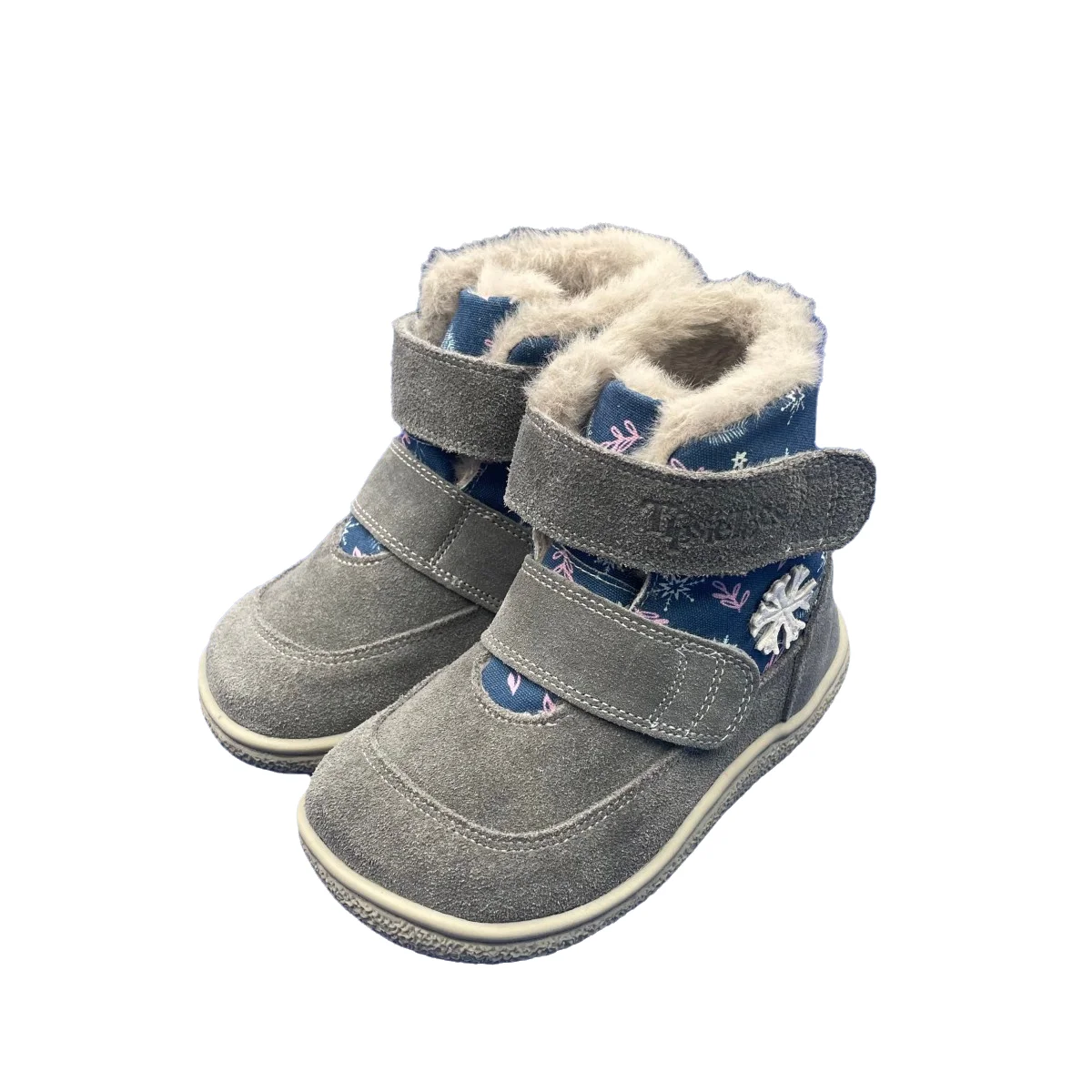 TipsieToes-Botte chauffante en cuir véritable pour enfants, doublure en fourrure synthétique, semelle intérieure, pieds nus, deux sangles, bébé, tout-petit, fille, garçon, enfants, chaud, hiver