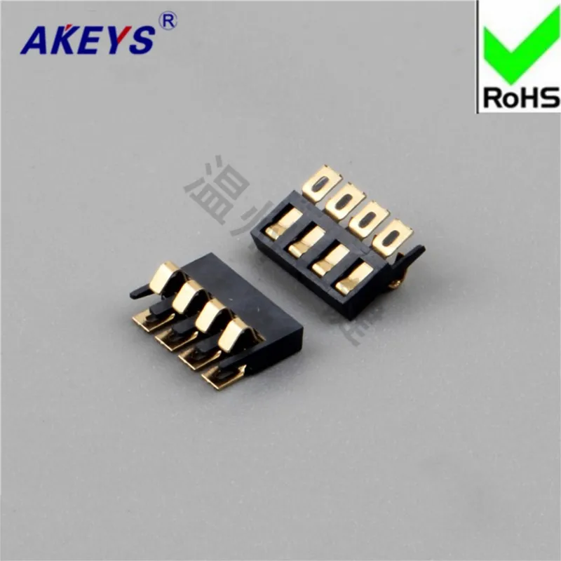 10PCS Battery holder battery connector digital product connector 3PIN battery holder BC-12-4P copper high temperature resistance