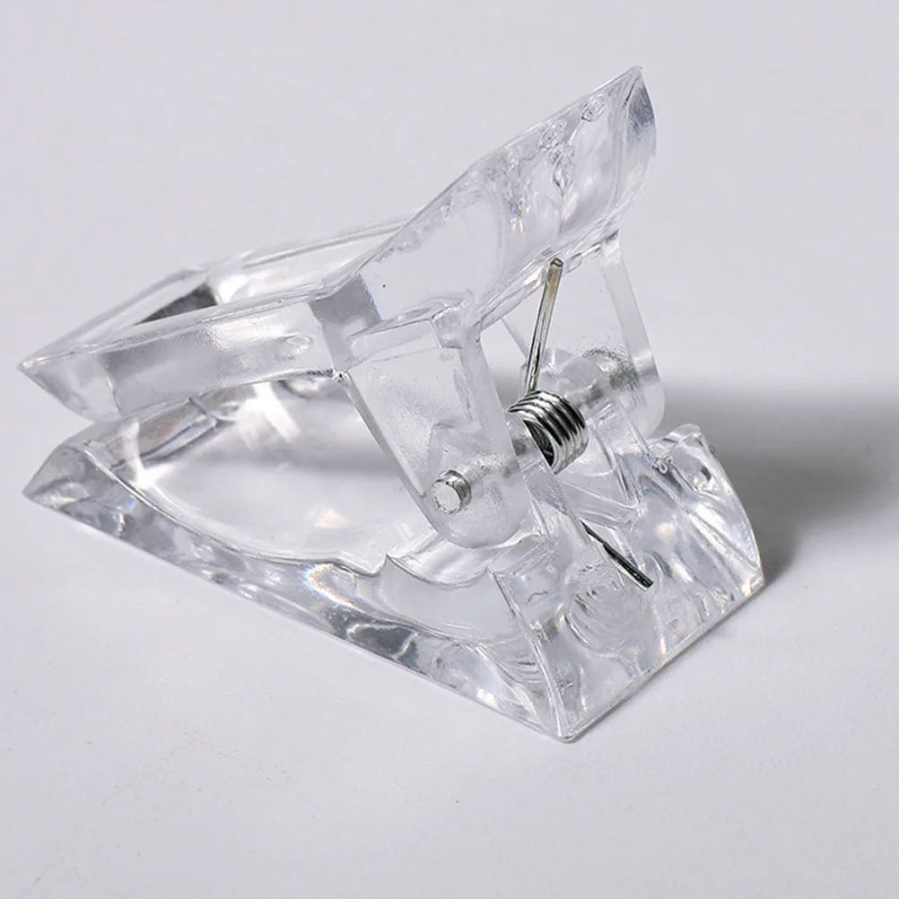 Pinces de fixation en cristal pour ongles, outil d'art des ongles, pinces de fixation de manucure réutilisables, accessoires professionnels de beauté des ongles confortables, 20 pièces