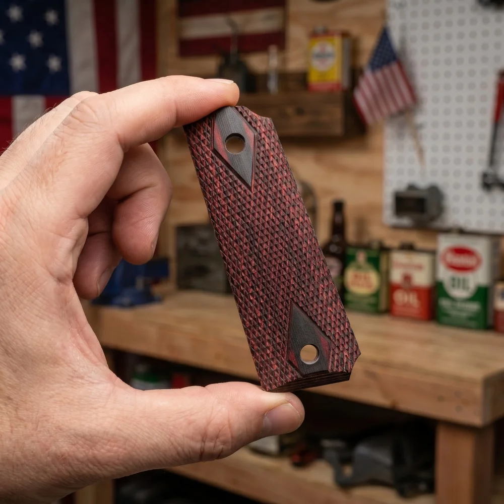 Non-slip Handle 1911 Rosewood Grips Patches DIY Anti-slip Wooden Grips Scales Decor Material Blanks 1PC