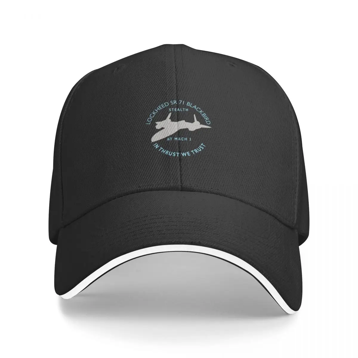 In thrust we trust: great aviation design: Lockheed SR 71 Blackbird. Baseball Cap Golf Cap Trucker Cap Sun Women Caps Men's