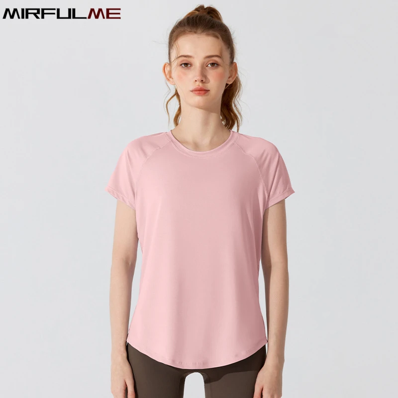 

Women Loose Yoga Shirts Textured Short Sleeves Sport T-Shirts Hollow Out Running Shirts Quick Dry Gym Fitness Tops Blouse Female