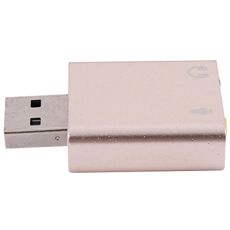 5X USB Sound Card 7.1 External USB To Jack 3.5Mm Headphone Adapter Stereo Audio Mic Sound Card For Pc Computer Laptop