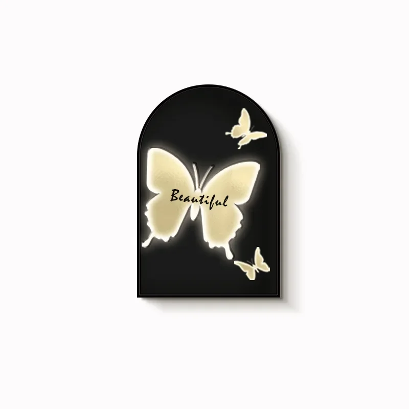 Stereoscopic luxury Butterfly hanging painting warm feeling luminous mural
