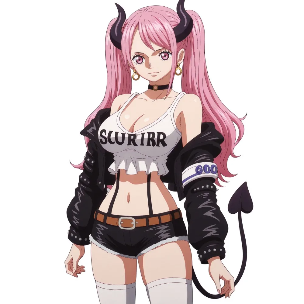 Devil Girl 2D Flat Car Vinyl Decal Sticker Set 2pcs 17cm Weatherproof for Window Helmet