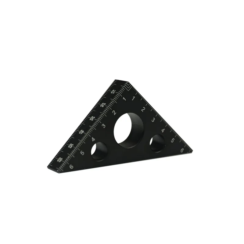 

7 12 inch metric aluminum profile black oxide plate 90 / 45 degrees triangle square ruler