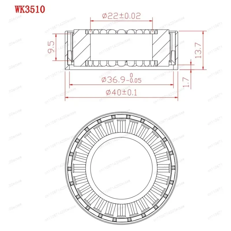 WK3510 Flat Three-phase Brushless Outrunner Frameless Torque Mechanical Dog Power Small