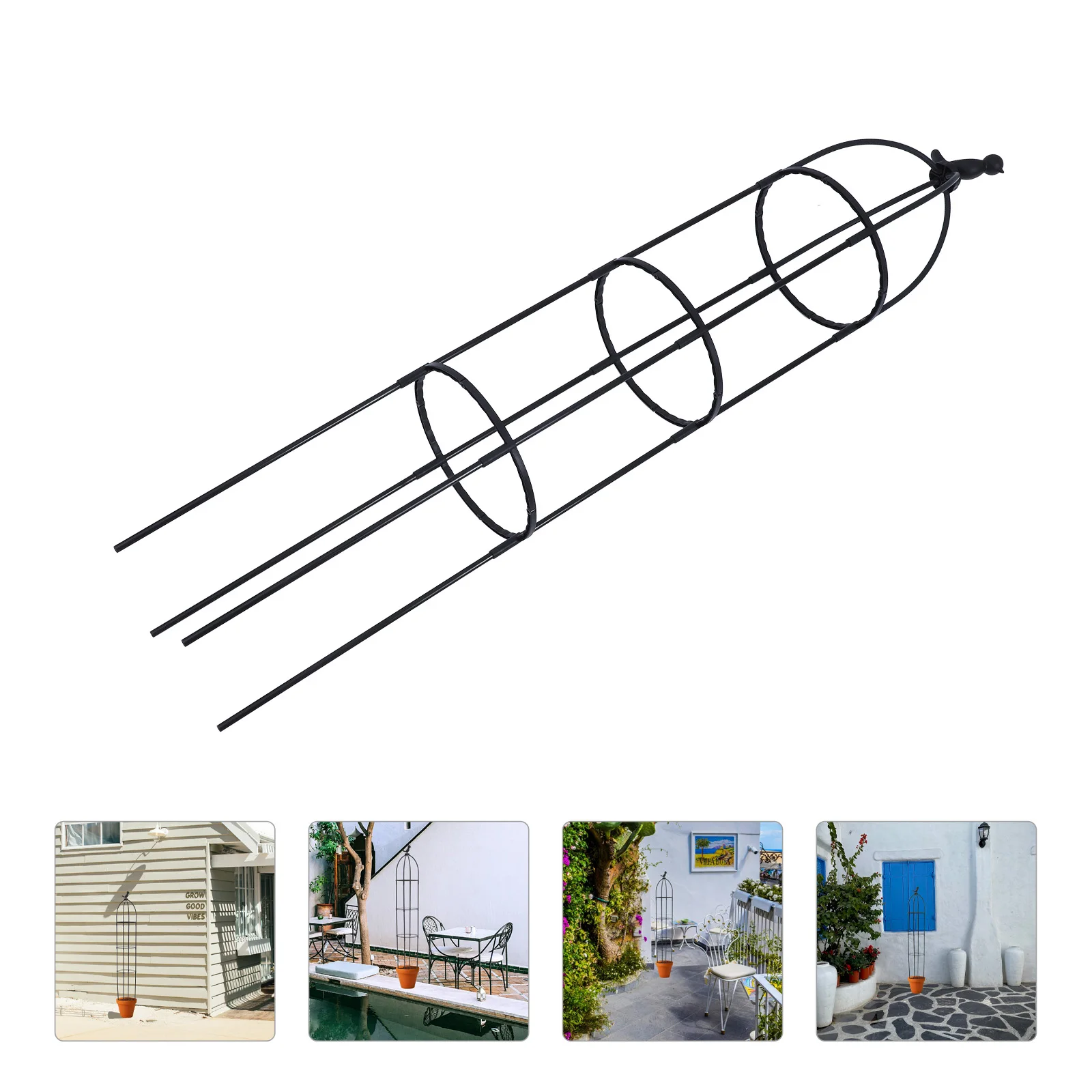 

Garden Trellises Climbing Plants Support Metal Stand Potted Plant Holder Strong Durable Design Suitable Vine Plants Outdoor