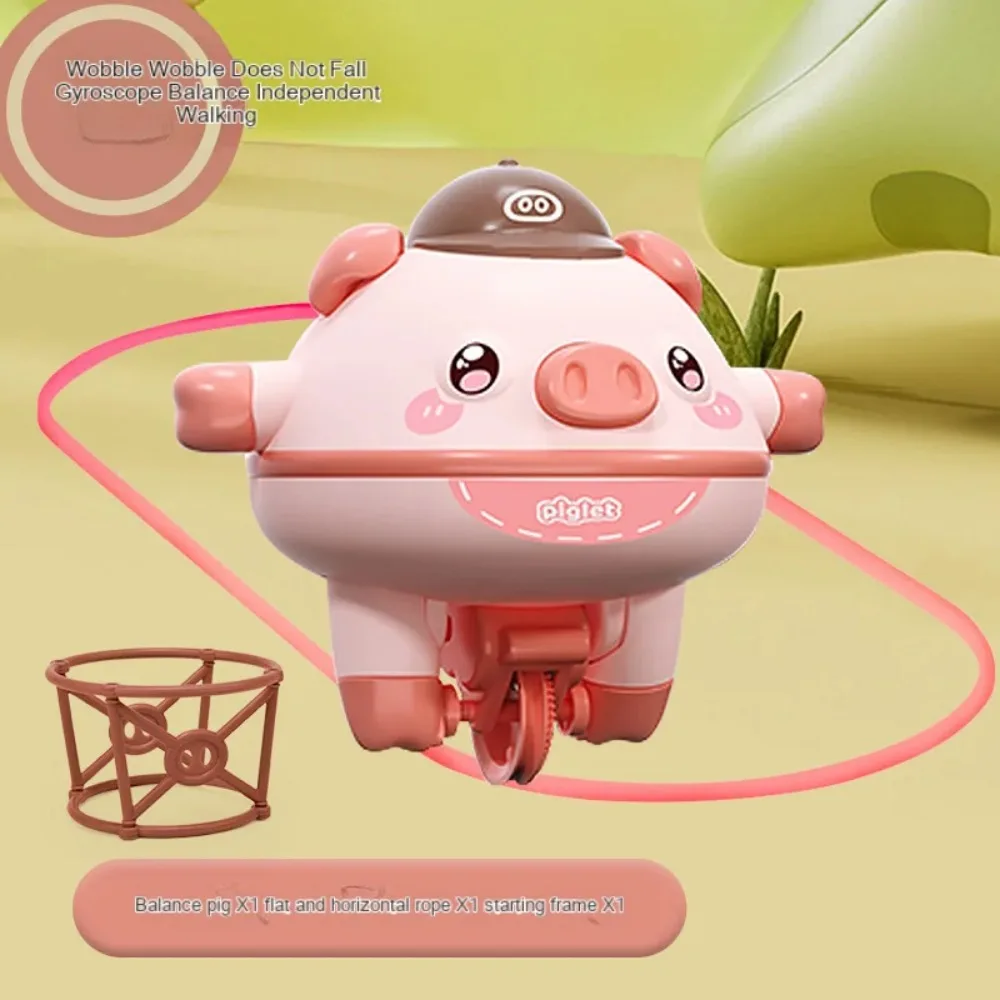 

Brain Game Tumbler Balance Pig Technology Piglet Unicycle Electric Toy Novelty Tightrope Walking Unicycle Balance Pig Toy