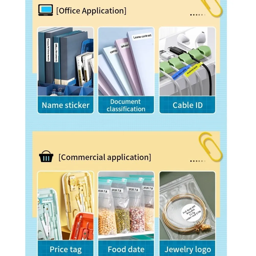 

Wireless Bluetooth Thermal Label Printer Printing Smart Label Maker Bluetooth-compatible Bluetooth Label Printer Office Labeling