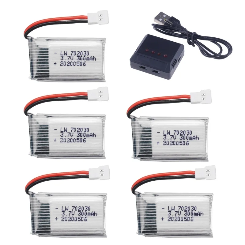 3.7V 300mAh lipo batterij Voor E55 FQ777 FQ17W DFD F180 FY530 U816 U830 H107 X11C Batterij 20C 702030   Voor RC Quadcopter reserveonderdeel