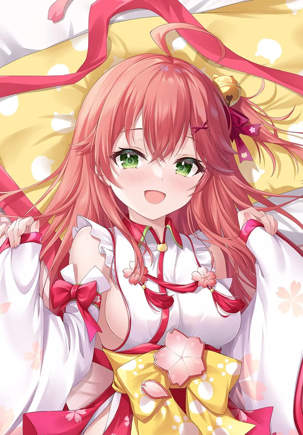 Juego de chica VTuber Hololive Sakura Miko Cosplay doble cara abrazando el cuerpo funda de almohada Dakimakura funda de cojín Decoración