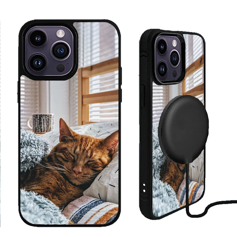 

Cute cat sleeping custom case with drawings custom phone cases own design printing logo for iphone15pro