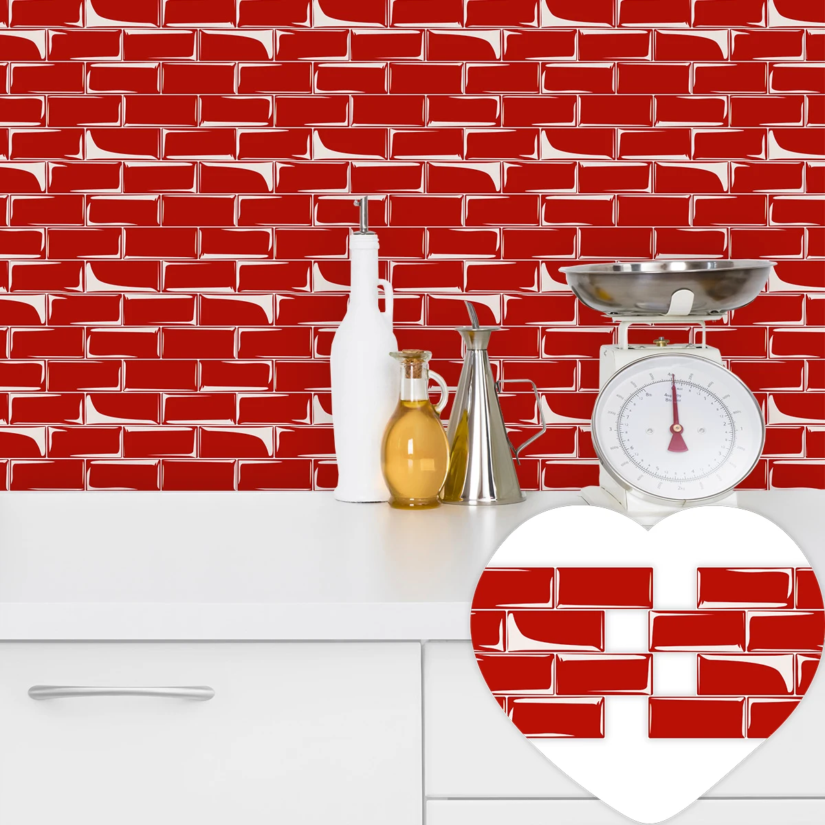 13 Styles Solid Color Marble Embossing Tiles Wall Sticker Kitchen Oil-Proof Bathroom Washbasin Glossy Surface Art Mural Decals
