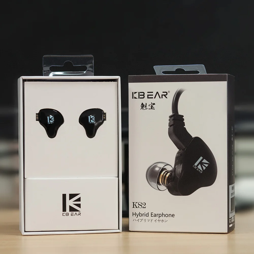 KBEAR KS2 Wired Earphone Dual Magnetic Circuit Dynamic Gaming Headphones In Ear Monitor Music Earbuds Headset kbear TFZ KS1 IEMs