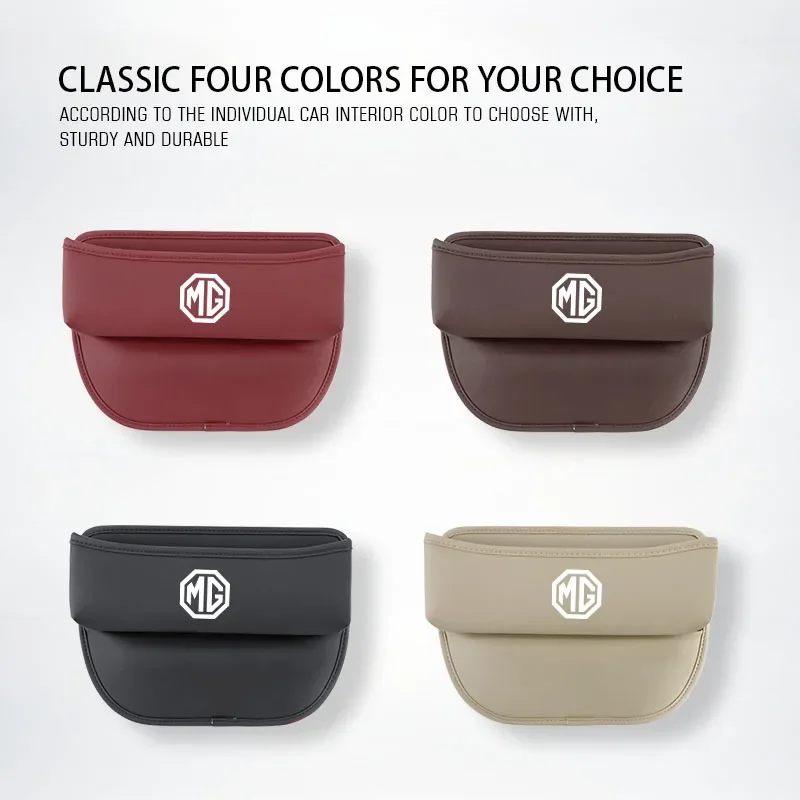 PU Leather Car Crevice Storage Pocket Seat Side Organizer Bag for MG ZS HS MG3 MG5 MG6 MG7 GT GS
