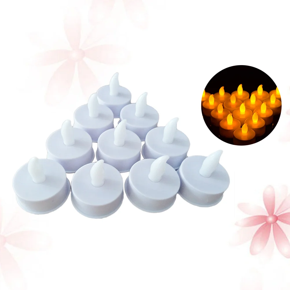 

12pcs Flameless LED Tea Lights Operated Unscented Realistic and Bright Lamp for Birthday Festival Celebration (