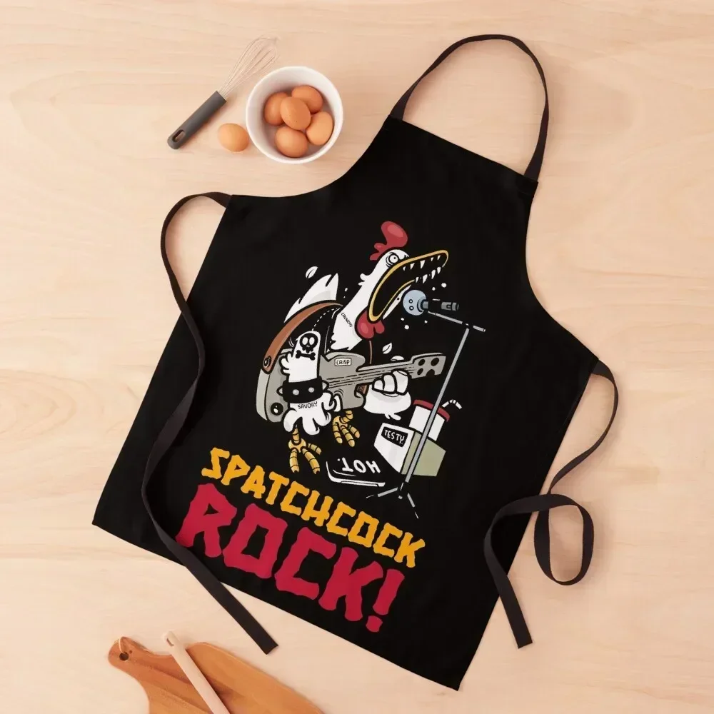 

Spatchcock Rock BBQ Apron christmas decoration kitchen girl manicurist Christmas gift Apron