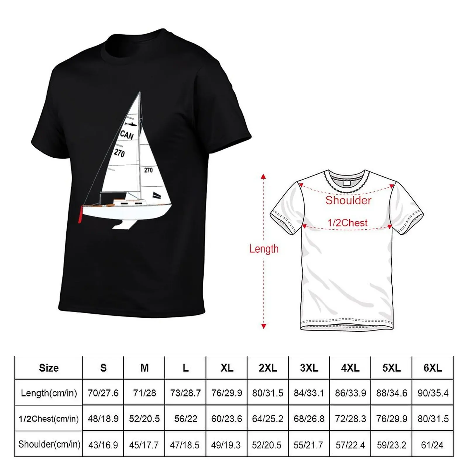 Shark 24 One Design Yacht 270 T-Shirt quick drying Blouse funny t shirts for men