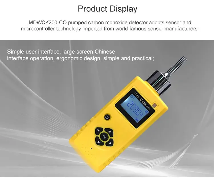 Portable Automotive Co Carbon Monoxide Exhaust Gas Analyzer For Measuring Flue Gases