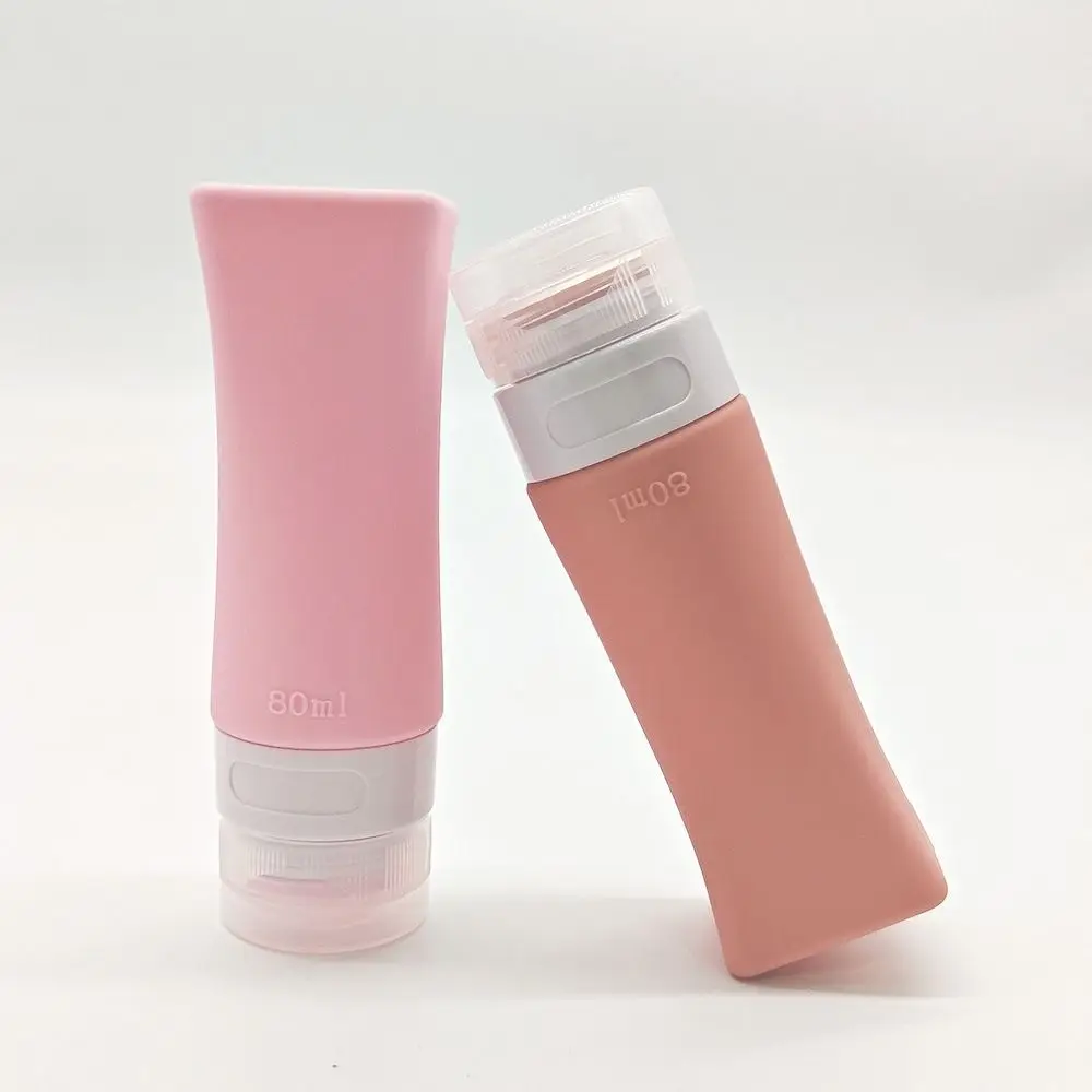 Portable Soft Silicone Sub-bottling Empty Leakproof Lotion Bottle Squeezed Refillable Cosmetic Storage Bottle Travel