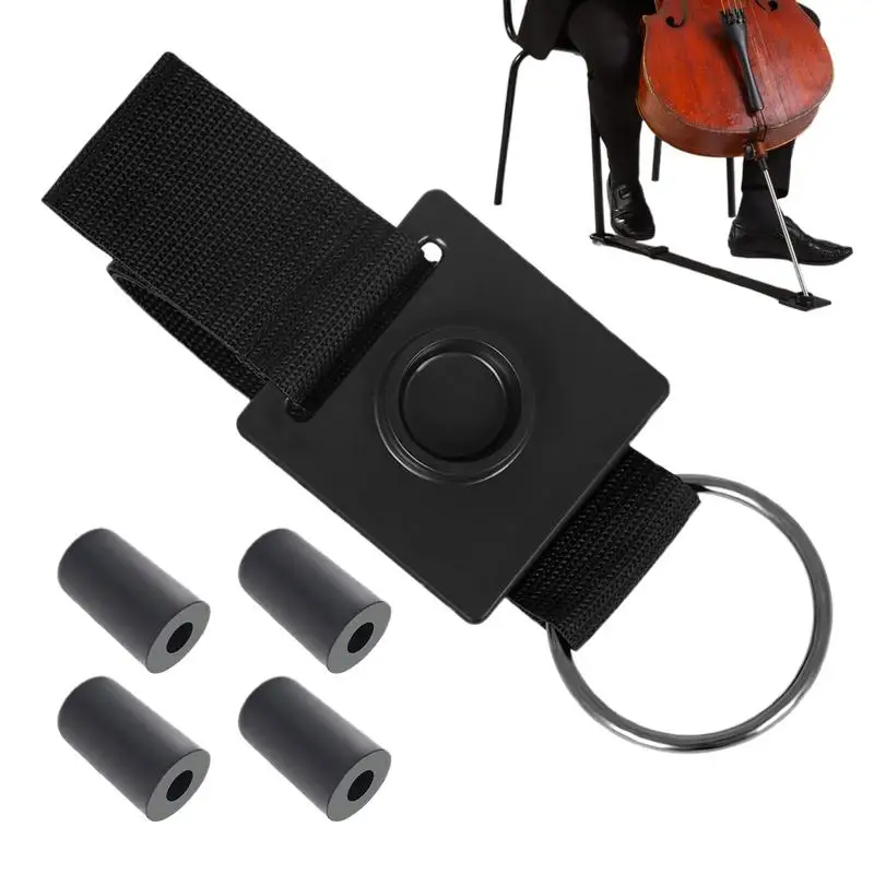 Musical Instrument Stopper Adjustable Cello Endpin Stop Strap Thick Pad Floor Protector O-Ring Non-Slip Antiskid Device For