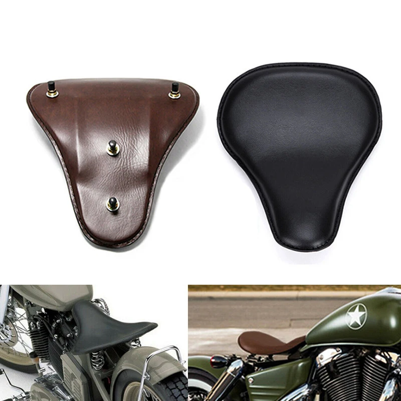 

Universal Motorcycle Solo Seat Chopper Saddle Vintage Cushion Parts or Spring Bracket For Harley Bobber Custom Honda Yamaha
