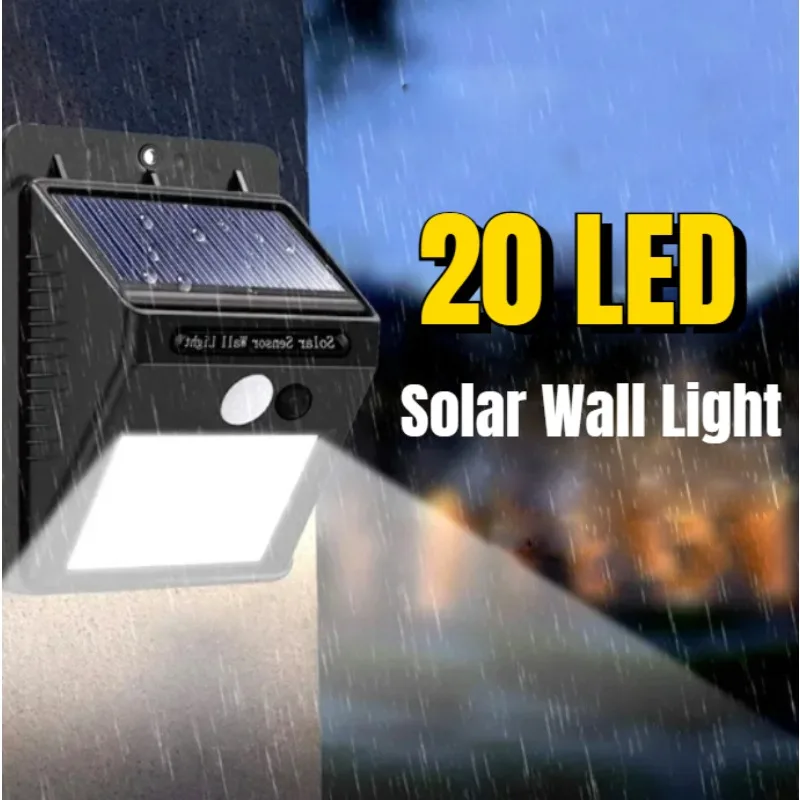 

20 LED Solar Light FLSTAR FIRE Motion Sensor Wall Light Outdoor Waterproof Solar Powered Sunlight Street Lamp for Garden Decor