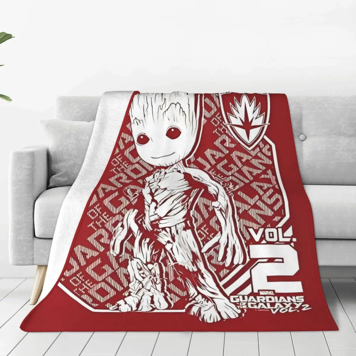 Guardians Of The Galaxy Blanket groot Decorative Flannel Throw Blanket For Bedroom Warm Soft Design Quality Bedspread