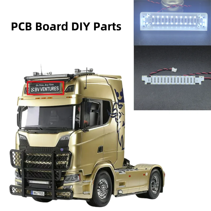 

LED Front Dome Light PCB Board for Tamiya 1/14 RC Truck Scania 770s 56379 1/14 RC Tractor Roof Lamp Circuit Board Upgrade Parts