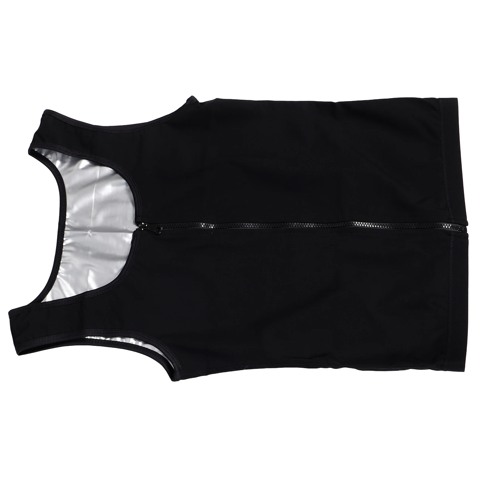 

Men Sweat Vest Workout Fitness Gear Zipper Compression Running Corset Quick Dry Shirts Tank Tops Sauna Enhancing Yoga