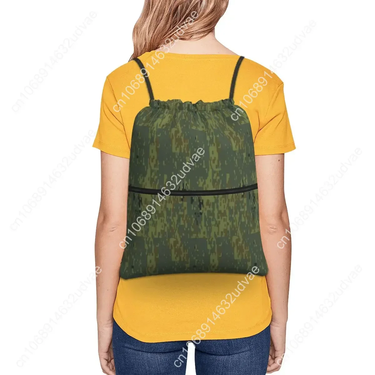 Russian Woodland Camouflage Backpacks Drawstring Bag Multi-function Drawstring Bundle Pocket Book Bags For School Students