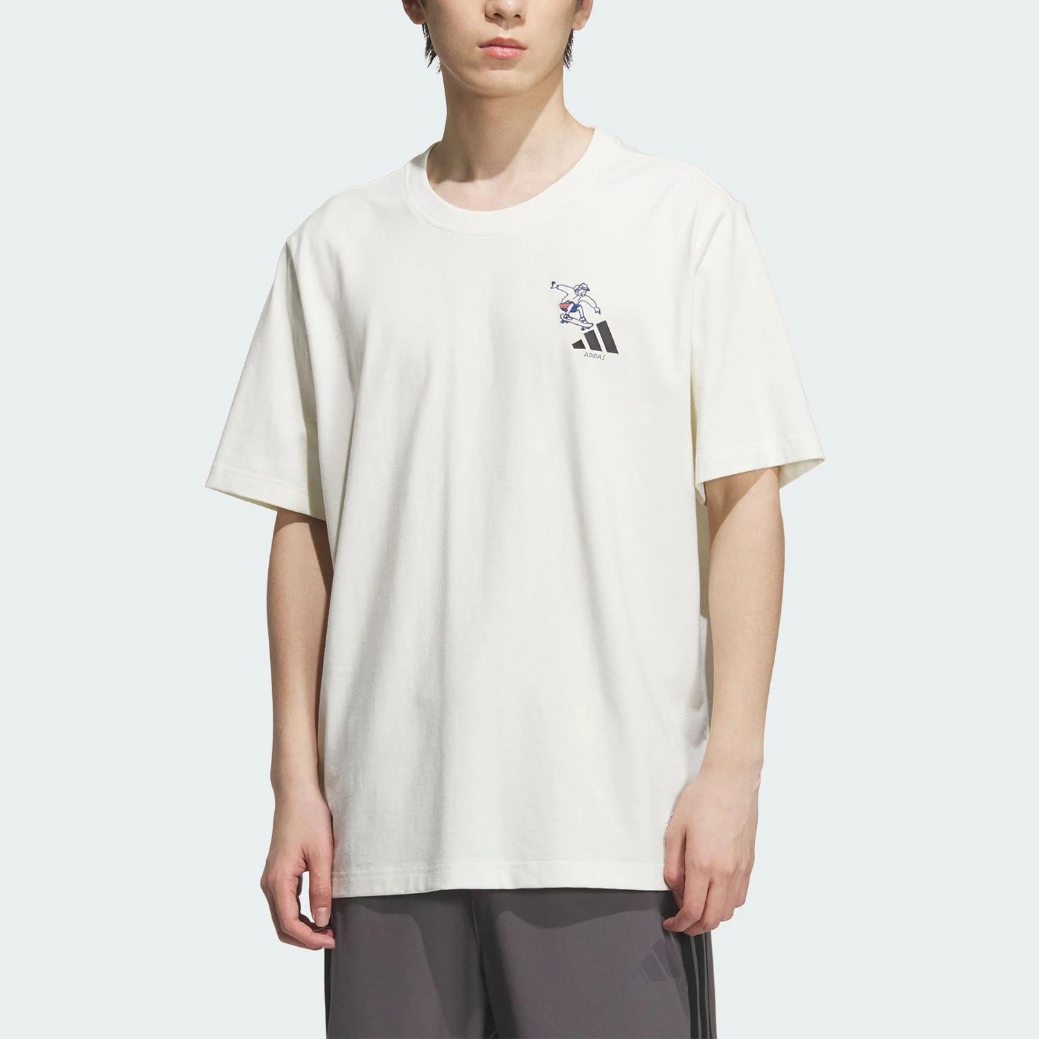 

Adidas Genuine 2025 Summer Men's Comfort Breathable Round Neck T-Shirt KC2870