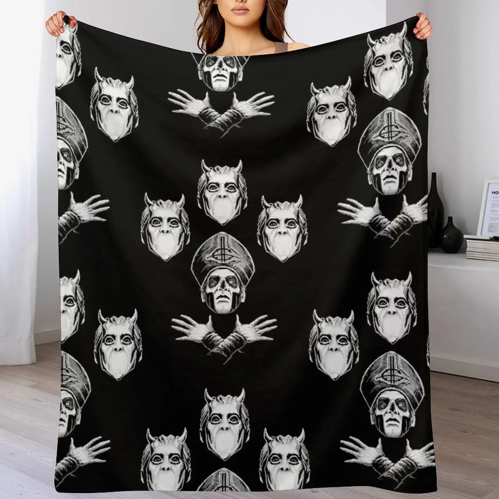 Bohemian Papa Throw Blanket Anti Shedding Soft Fuzzy Blanket for Home