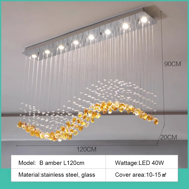 Nordic Green Stone Glass LED Pendant Light 10