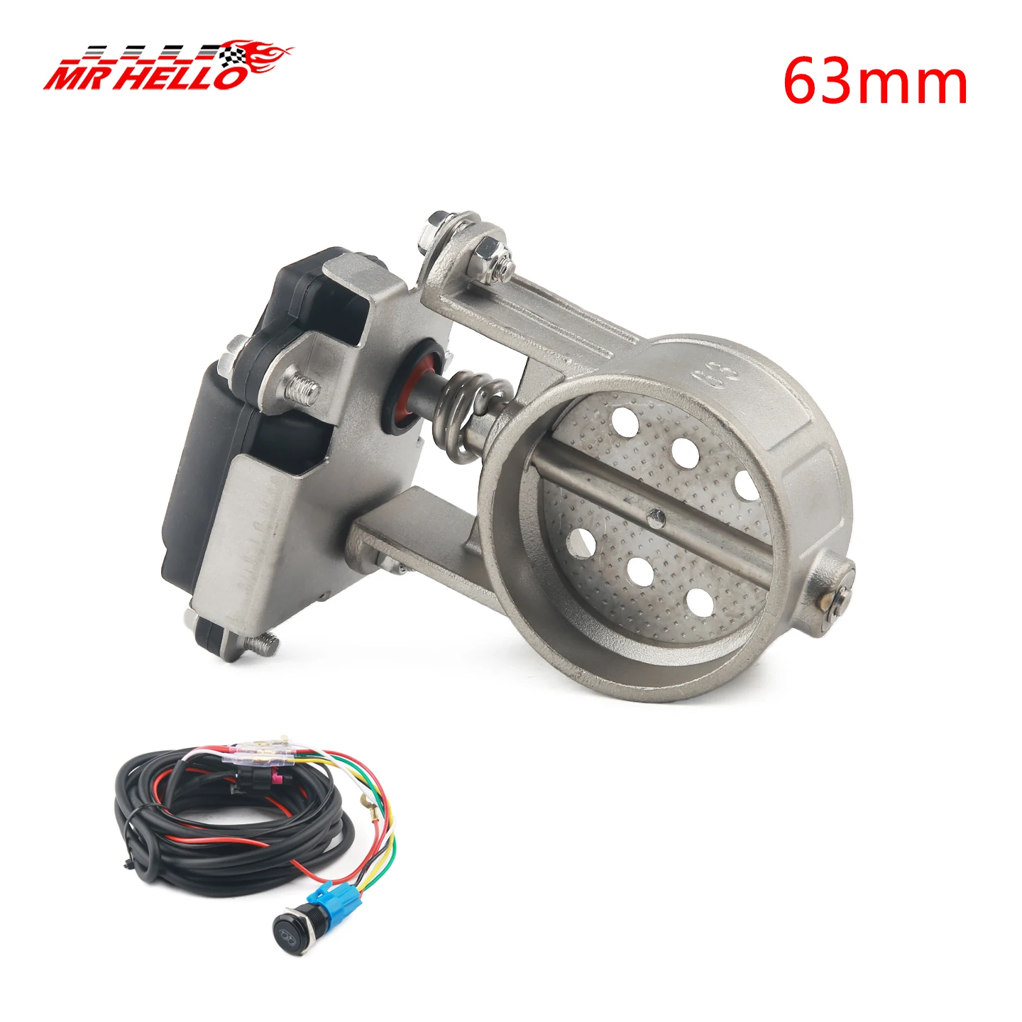 Motorfiets Uitlaatpijp Systeem Locomotief Geluiddichte Rvs Klep Elektronische Schakelaar Knop Controle 51/60/63/70/76mm
