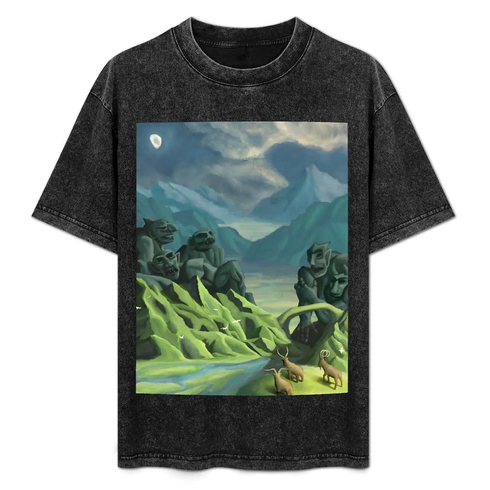 Camiseta de cumpleaños para niño de 3 años con diseño de Three Billy Goats Gruff With Trolls, camiseta deportiva informal de secado rápido