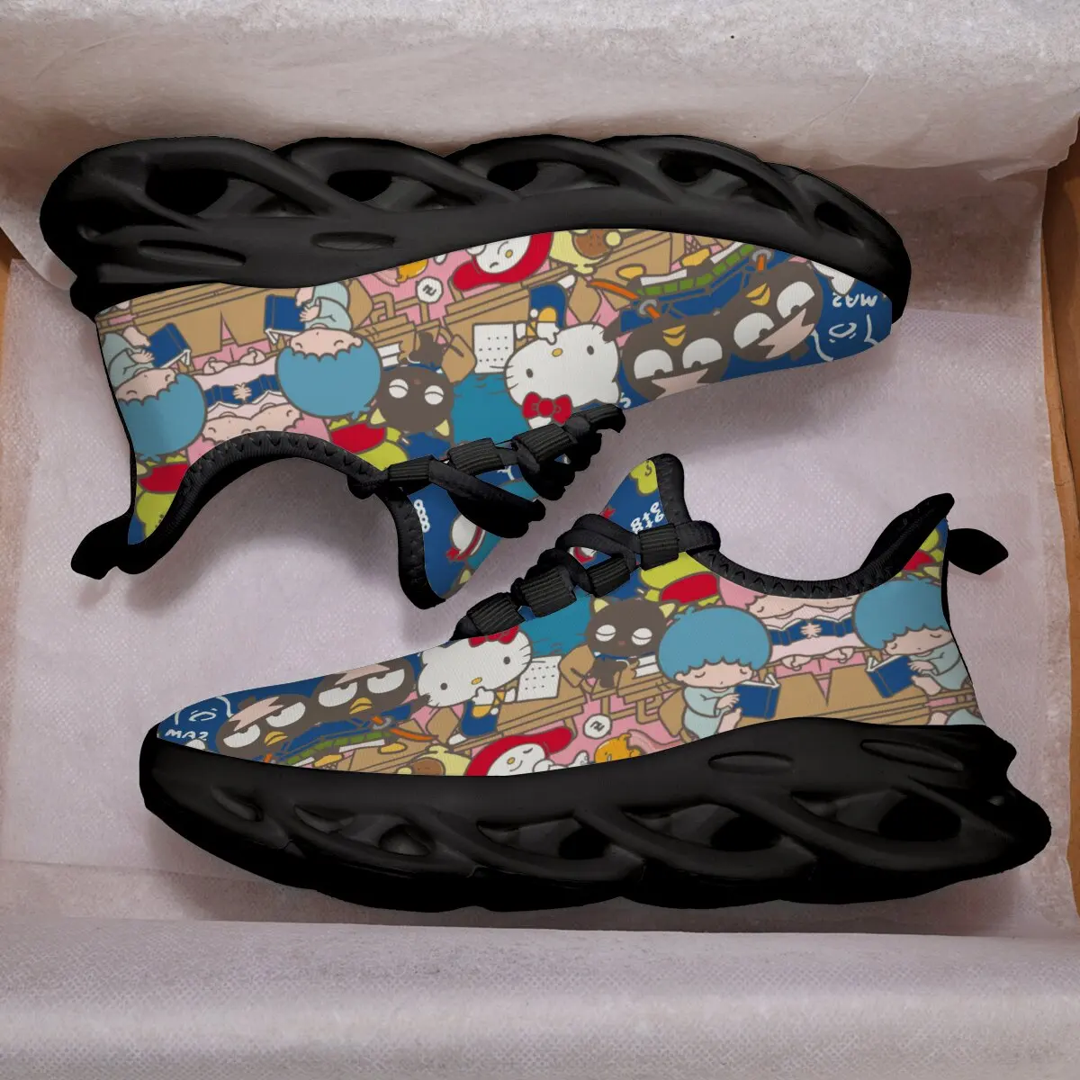 

Kid Sport Shoes for Girls Cartoon Sanrio Hello Kitty Casual Sneakers Fashion Breathable Casual Walking Outdoor Running Shoes