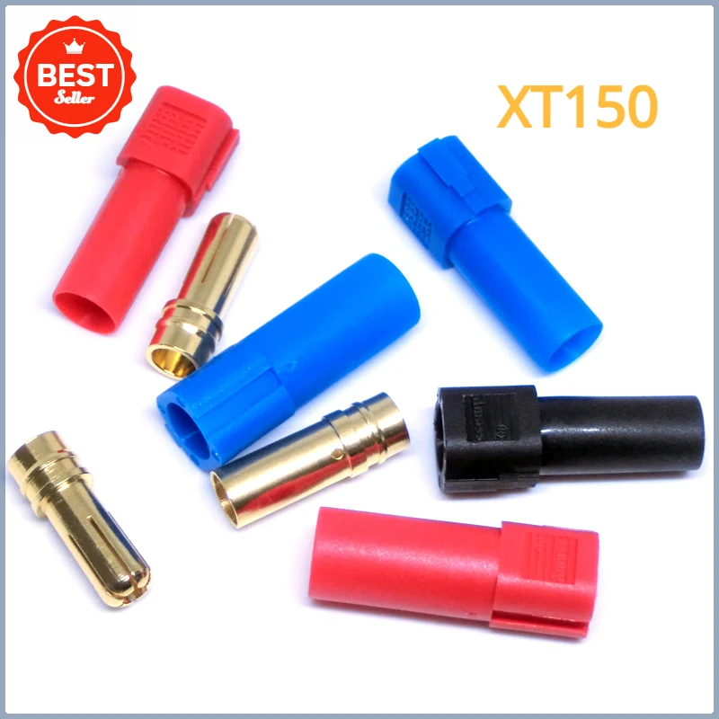 

1Set XT150 Connector Adapter 6mm Male/Female Plug High Rated Amps For RC LiPo Battery