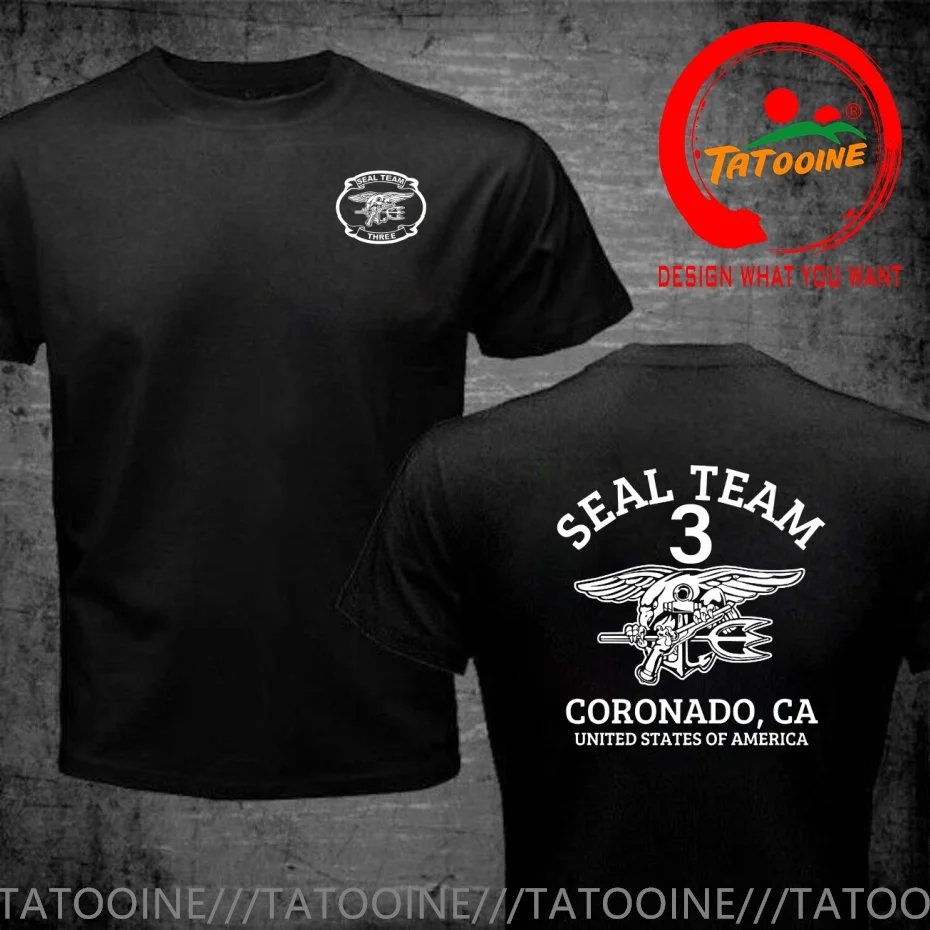 Naval Seals DEVGRU Coronado CA Seal Team 3 Special Forces T Shirt Men Fashion Trendy Casual Clothing Stylish Tops Tee Shirt