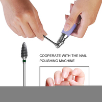 Nail Tools 10 Pcs Tungsten Steel Grinding Head File Drill Bit Polish Remove Dead Skin For Nails Accessories