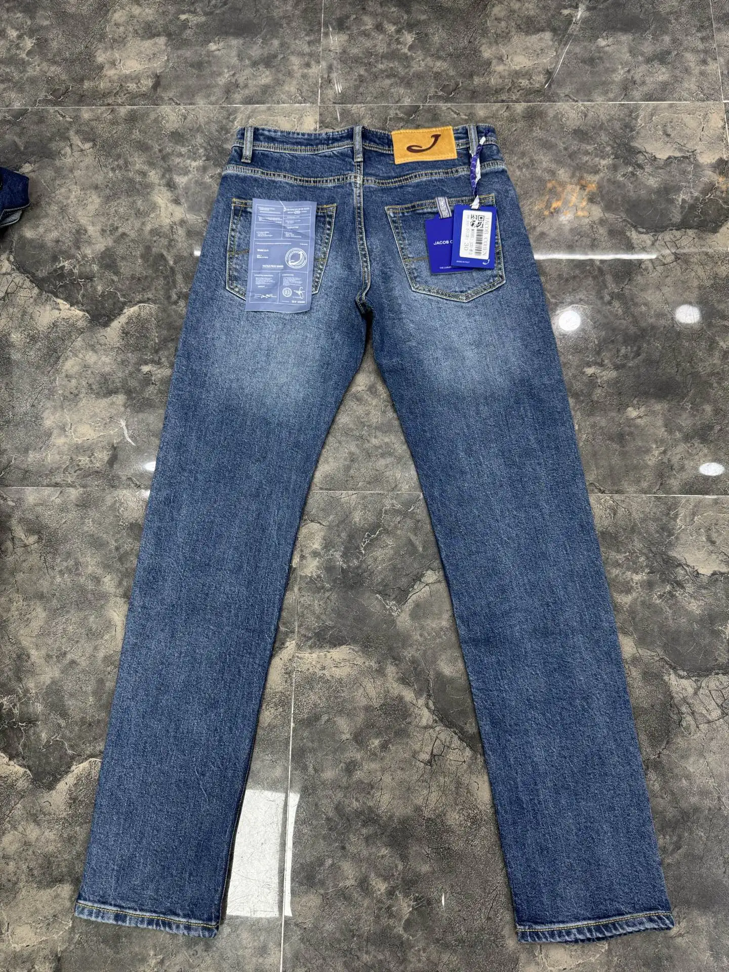 

BLLIYOSS Jeans Thin Cotton Men 2026 Spring Summer New Business Embroidery straight-leg Outdoors Pants Old Money High-Quality