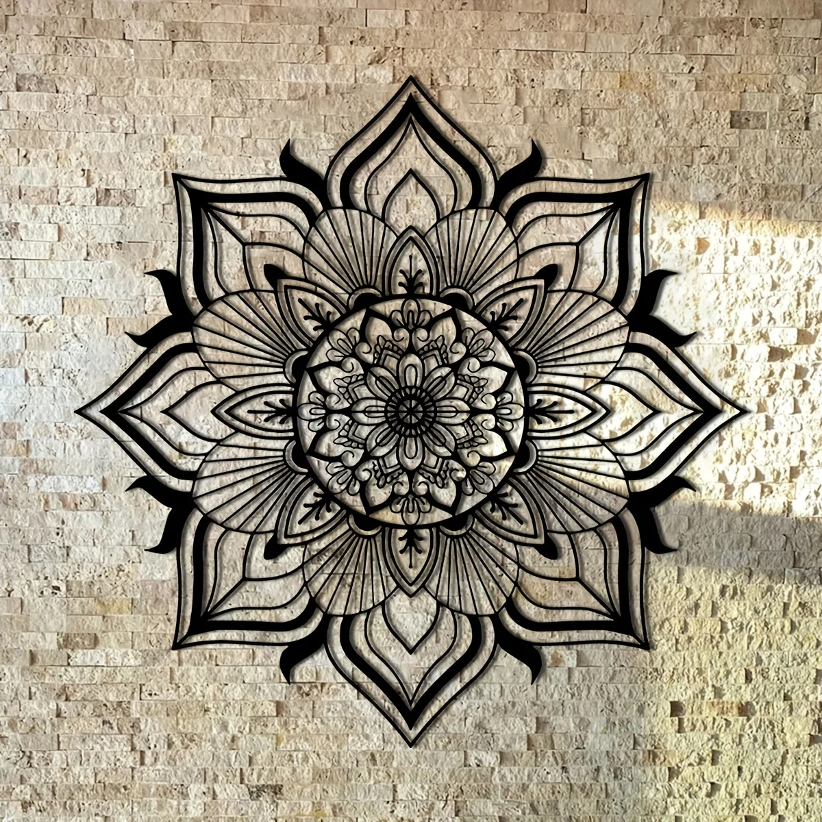 Vintage Iron Mandala Metal Wall Art Decor Outdoor Garden Plaque Yard Ornament Mother's Day Gift